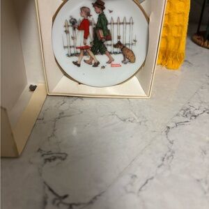 Norman Rockwell Four Seasons Miniature plate